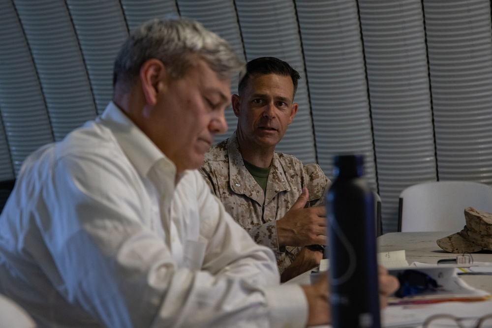 Mr. Gregg Habel visits MAGTF-23 command and staff during ITX 4-24