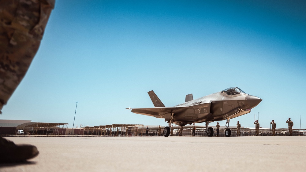 56th FW commander's fini flight ends with a splash