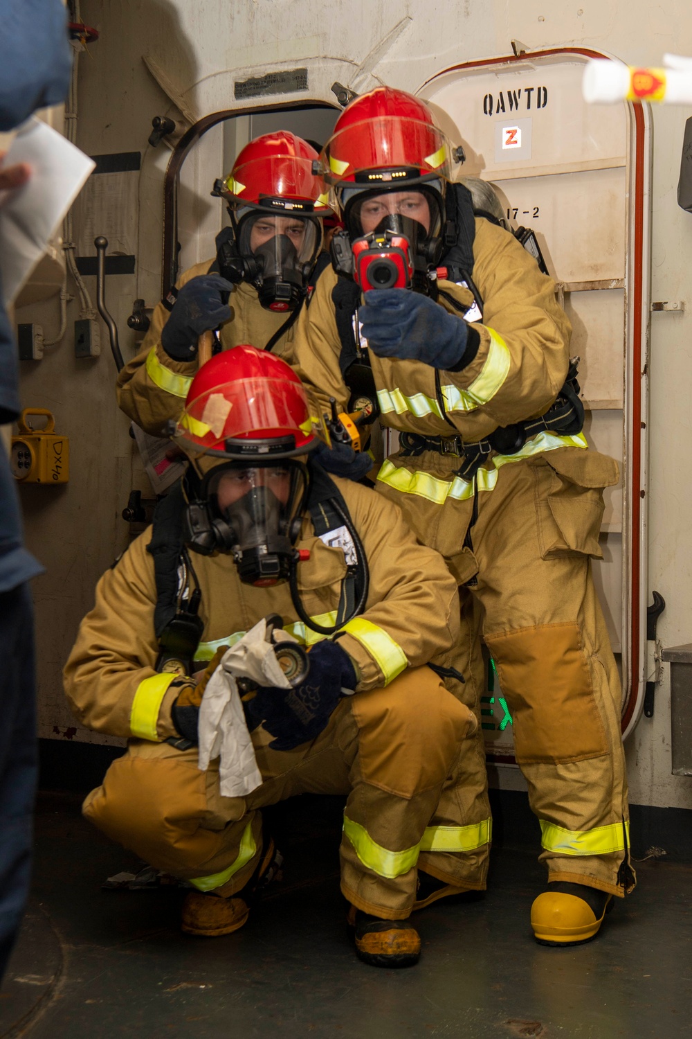 Sailors Practice Fire-Fighting