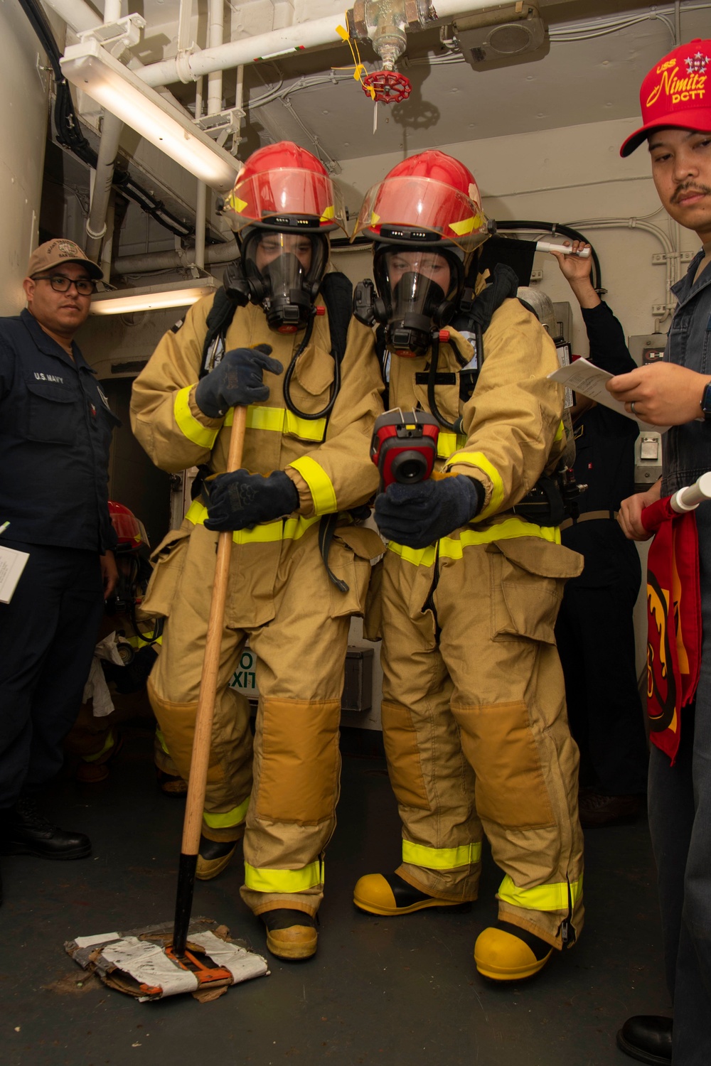 Sailors Practice Fire-Fighting