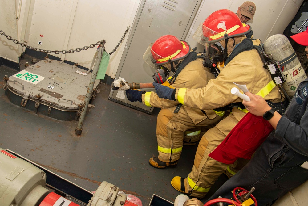 Sailors Practice Fire-Fighting