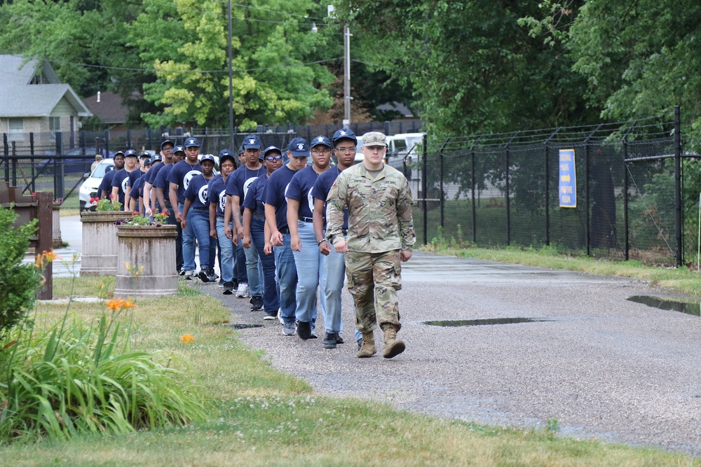 Teens from Illinois State Police/ American Legion Youth Camp program visit Illinois Military Museum