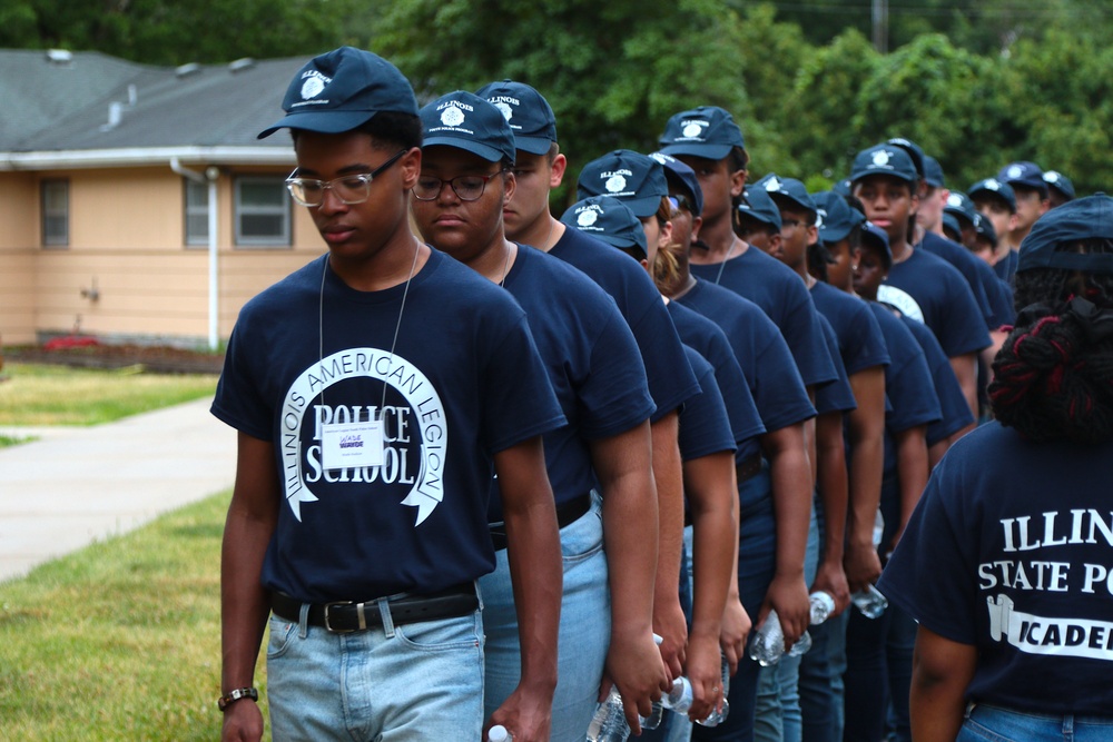 Teens from Illinois State Police/ American Legion Youth Camp program visit Illinois Military Museum