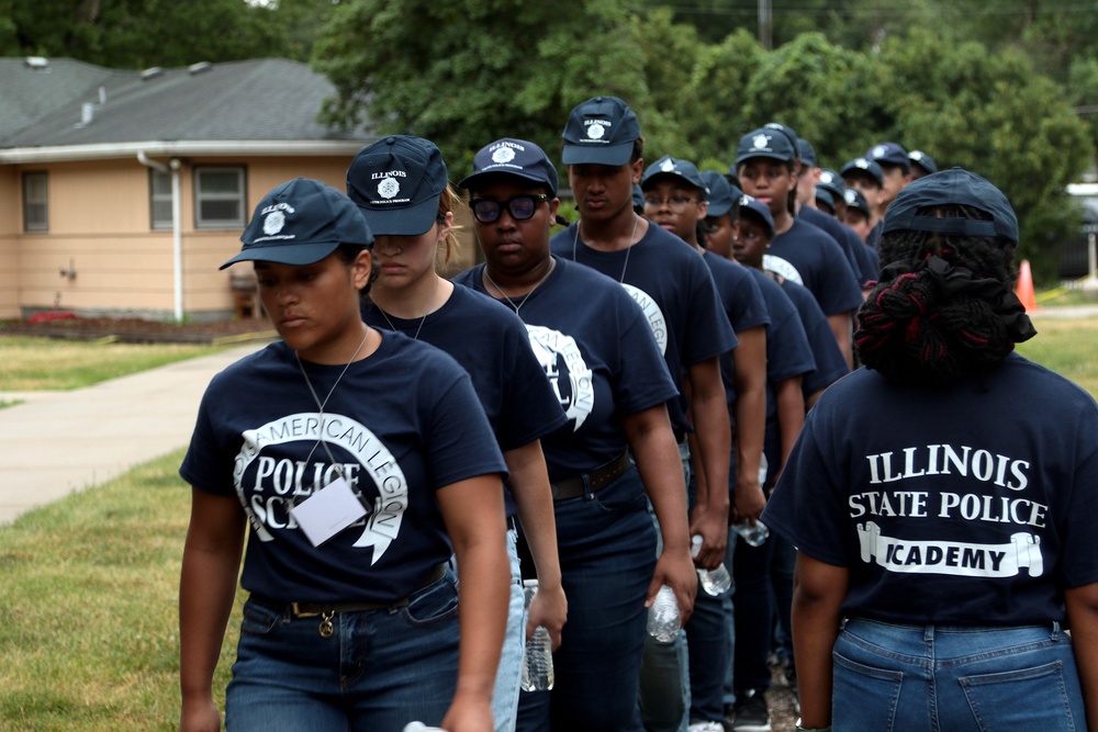 Teens from Illinois State Police/ American Legion Youth Camp program visit Illinois Military Museum