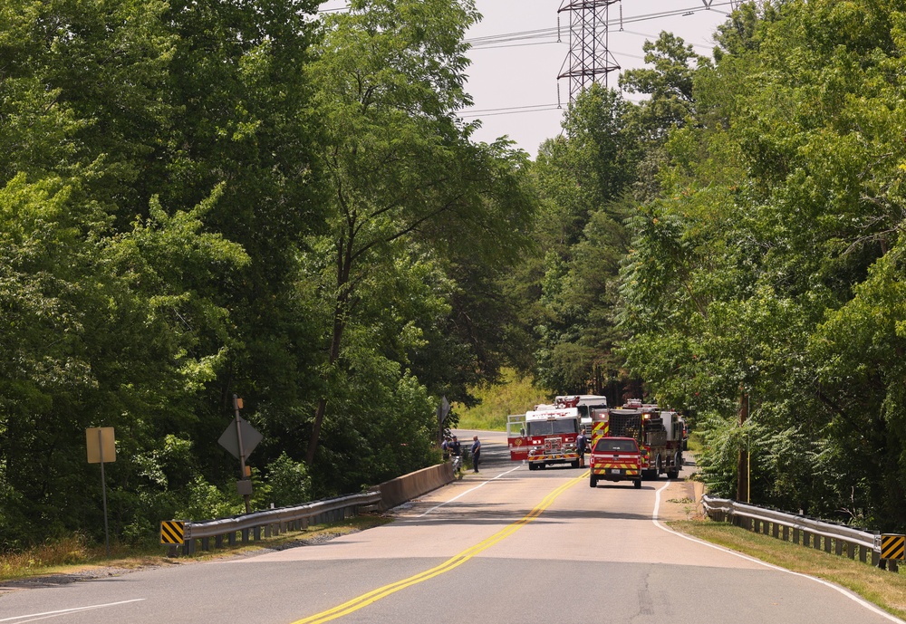 Russell Road brush fire near Quantico