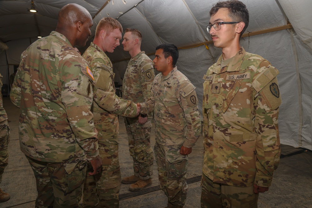 Lt. Gen. Xavier Brunson visit United States Army Pacific soldiers during JPMRC-X