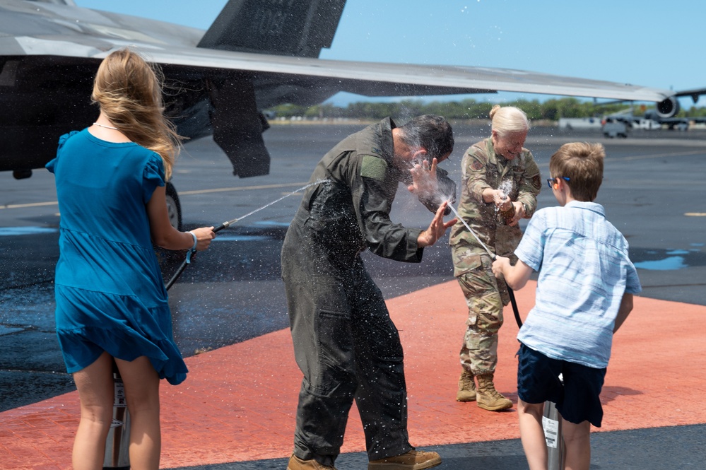 Col. Keith Young, 15th Wing deputy commander's fini flight and retirement ceremony