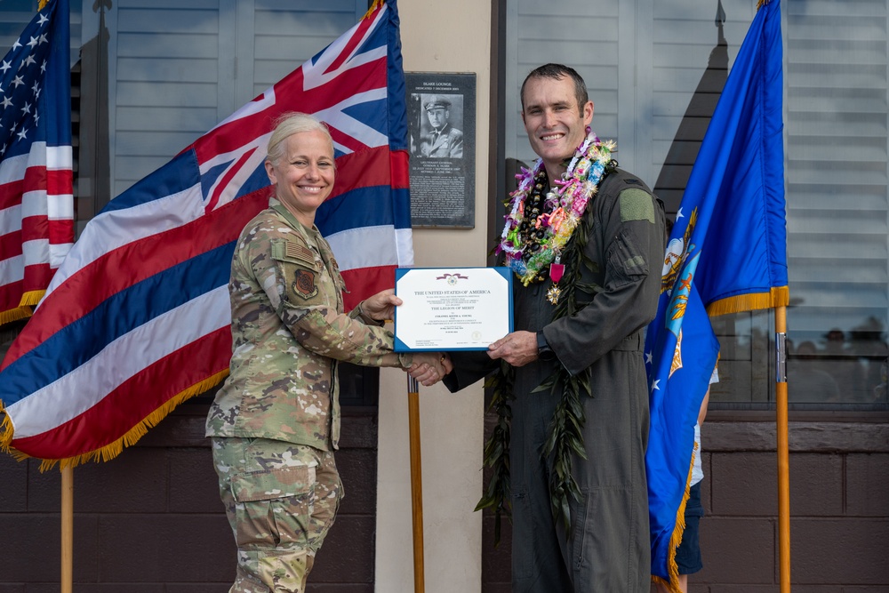 Col. Keith Young, 15th Wing deputy commander's fini flight and retirement ceremony