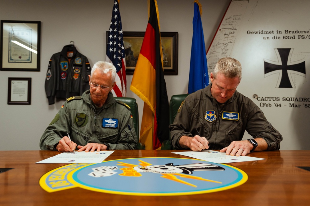 Decree of honor signed between GAF 2nd FS and USAF 310th FS