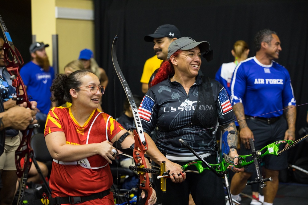 2024 DoD Warrior Games Athletes Nock, Aim, And Hit Their Targets with Adaptive Archery Competition