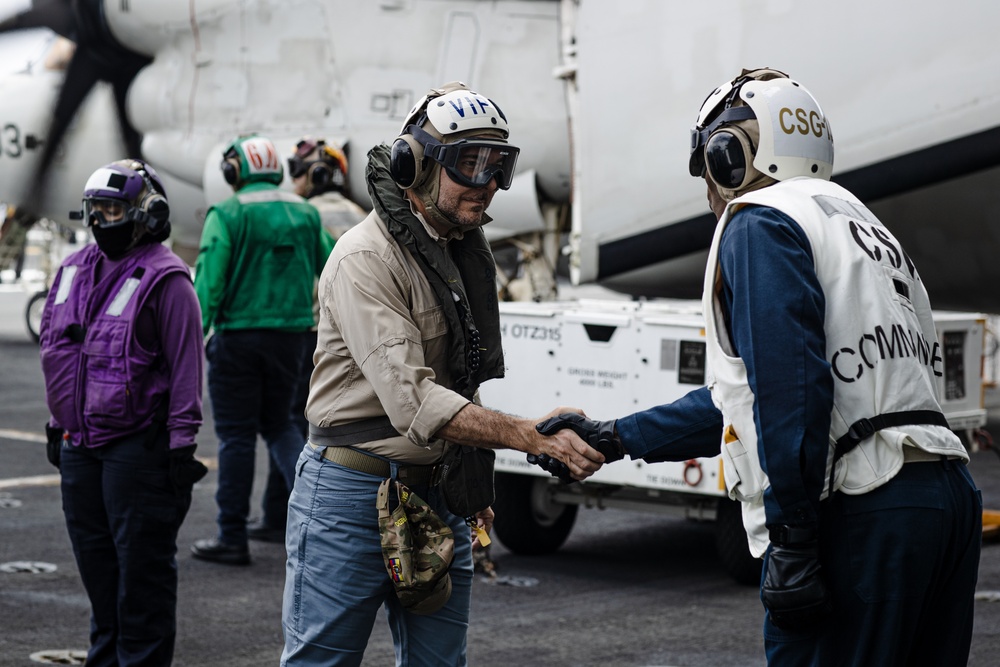 USS George Washington hosts the official Equadorian party