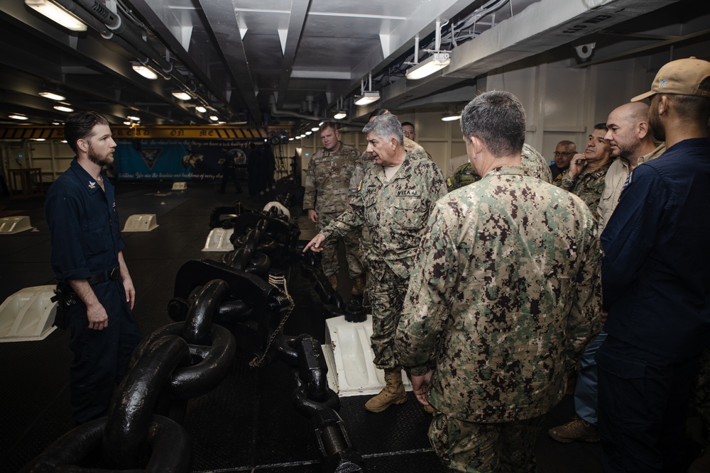 USS George Washington hosts the official Equadorian party