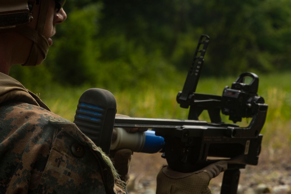 U.S. Marines hold a 40mm grenade launcher range during Korea Viper 24.2