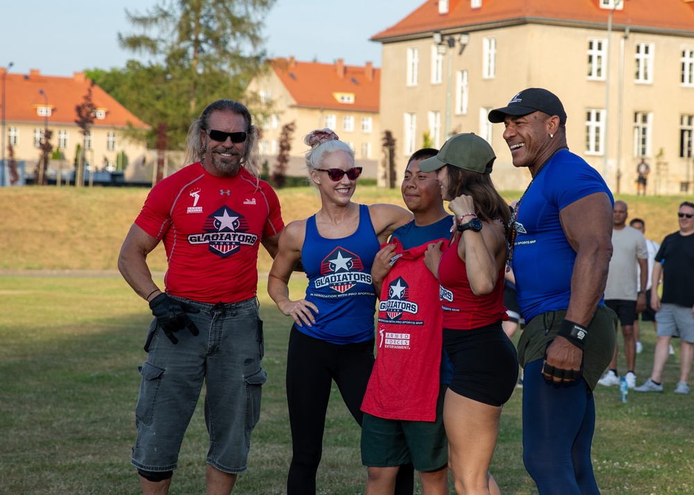 American Gladiators Visits 1st Cavalry Division Troopers