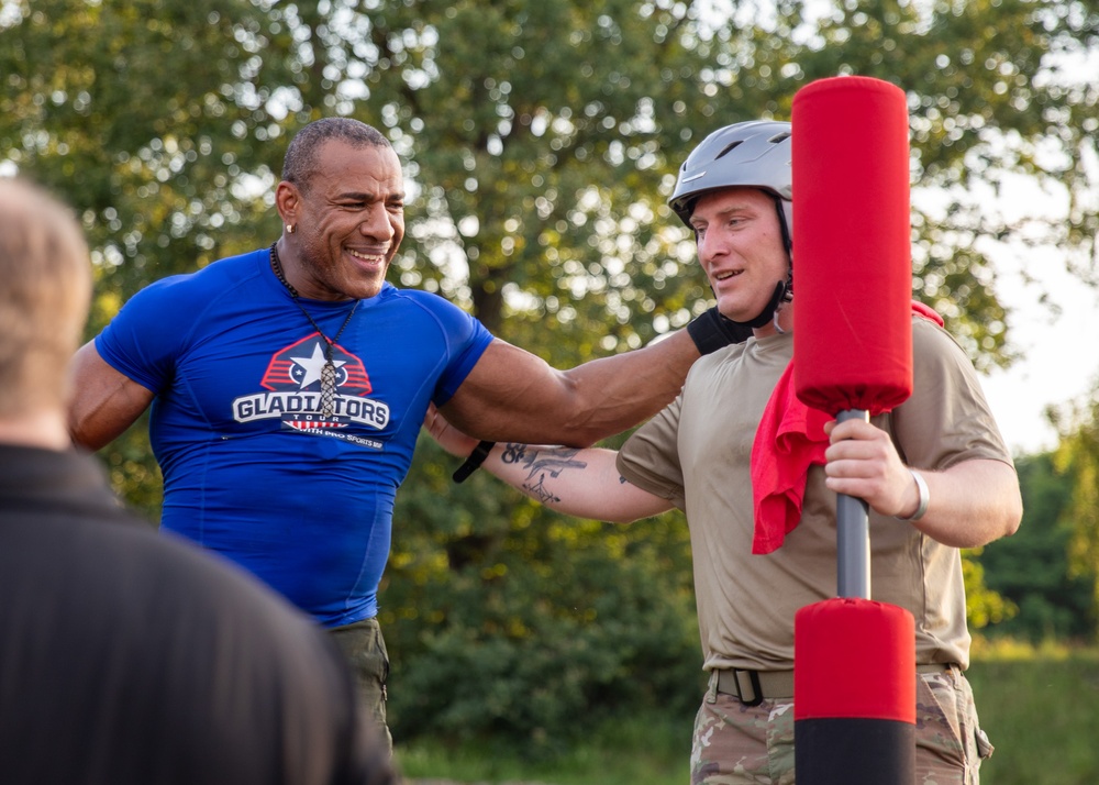 American Gladiators Visits 1st Cavalry Division Troopers