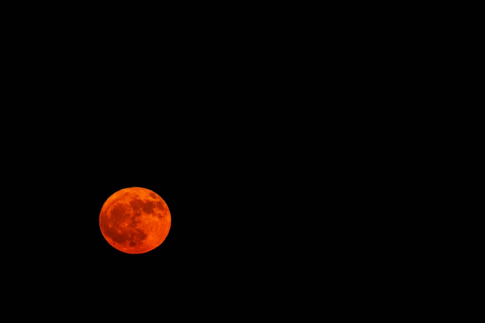 Strawberry Moon Rises over Marine Corps Base Quantico