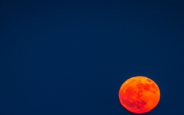 Strawberry Moon Rises over Marine Corps Base Quantico