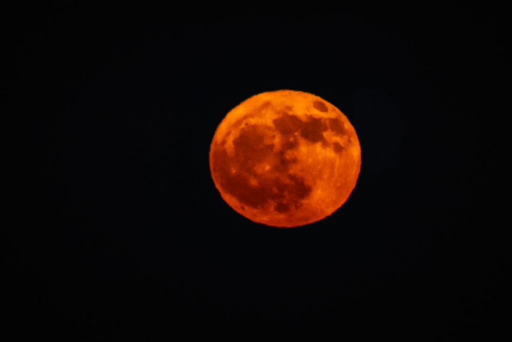 Strawberry Moon Rises over Marine Corps Base Quantico
