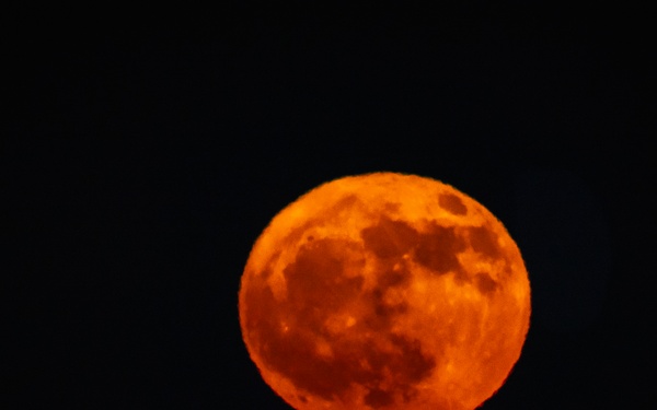 Strawberry Moon Rises over Marine Corps Base Quantico