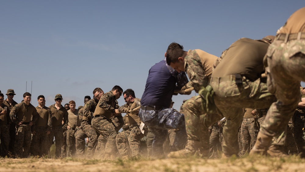 U.S. Marines with BLT 1/8, Polish, and Romanian Soldiers Participate Warriors Day during BALTOPS 24