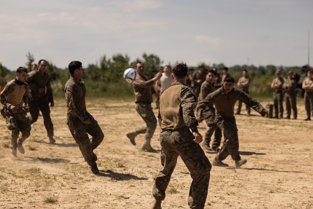 U.S. Marines with BLT 1/8, Polish, and Romanian Soldiers Participate in Warriors Day during BALTOPS 24