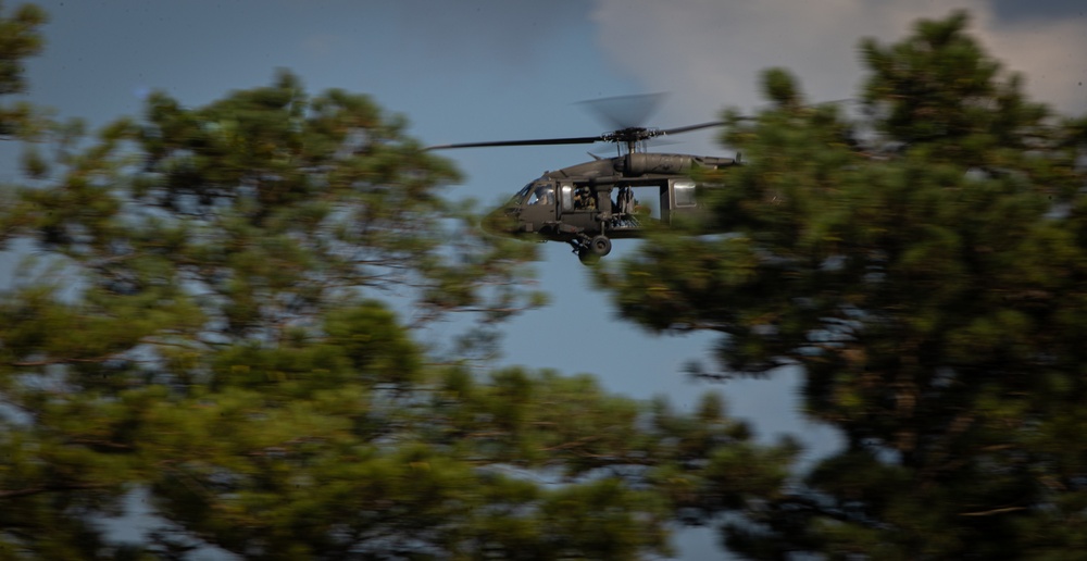 1-131st Aviation Regiment conducts aerial gunnery training at Camp Shelby