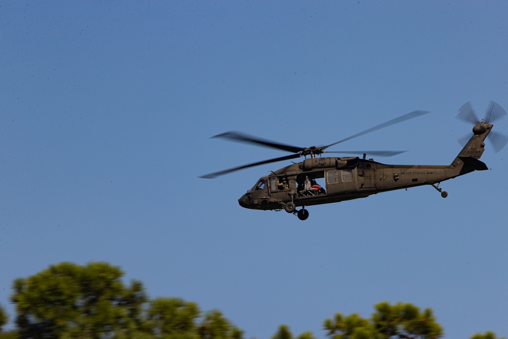 1-131st Aviation Regiment conducts aerial gunnery training at Camp Shelby