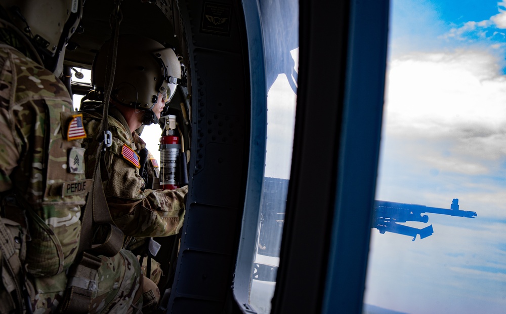 1-131st Aviation Regiment conducts aerial gunnery training at Camp Shelby