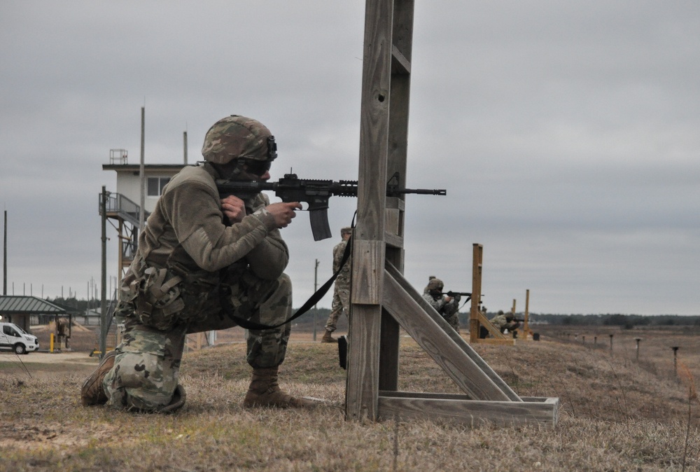 Best Squad competitors engage targets on the range