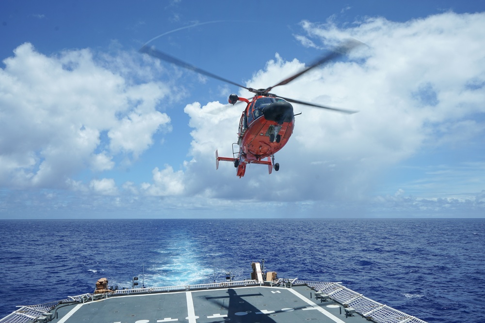 Coast Guard Cutter Stone conducts helicopter operations