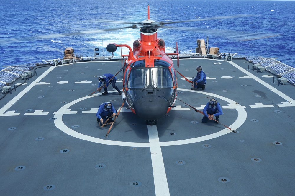 Coast Guard Cutter Stone conducts helicopter operations