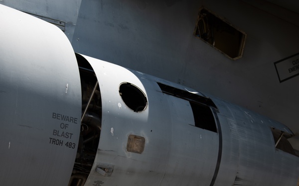 C-5A Galaxy is disassembled and reused for fuselage trainer