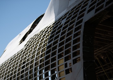 C-5A Galaxy is disassembled and reused for fuselage trainer