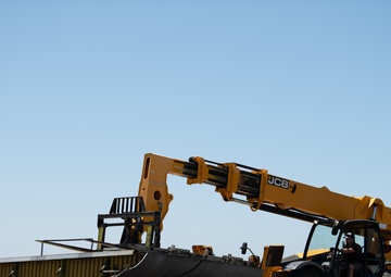 C-5A Galaxy is disassembled and reused for fuselage trainer