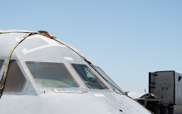 C-5A Galaxy is disassembled and reused for fuselage trainer