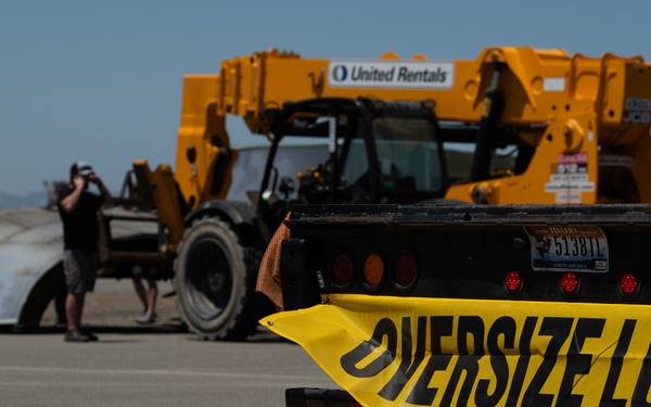 C-5A Galaxy is disassembled and reused for fuselage trainer