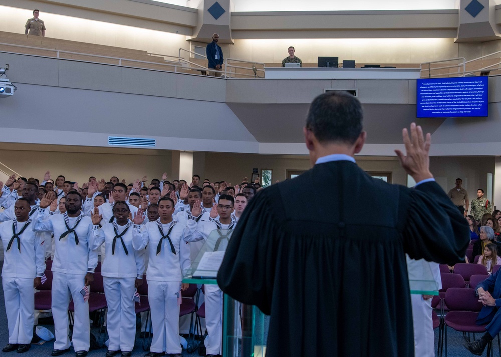 Boot camp naturalization ceremony