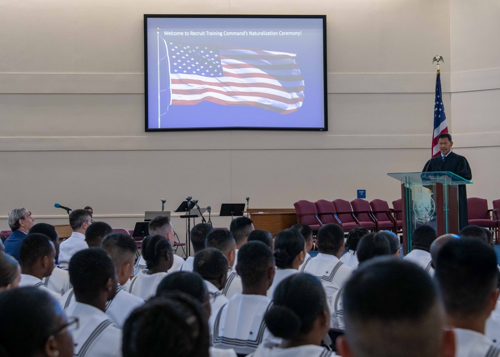 Boot camp naturalization ceremony
