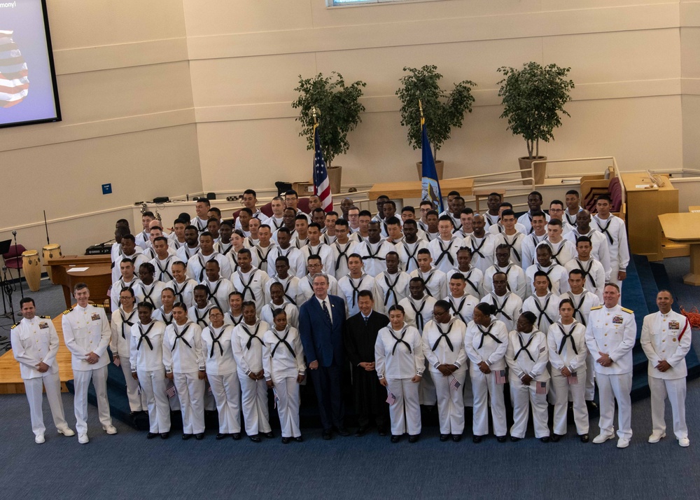 Boot camp naturalization ceremony