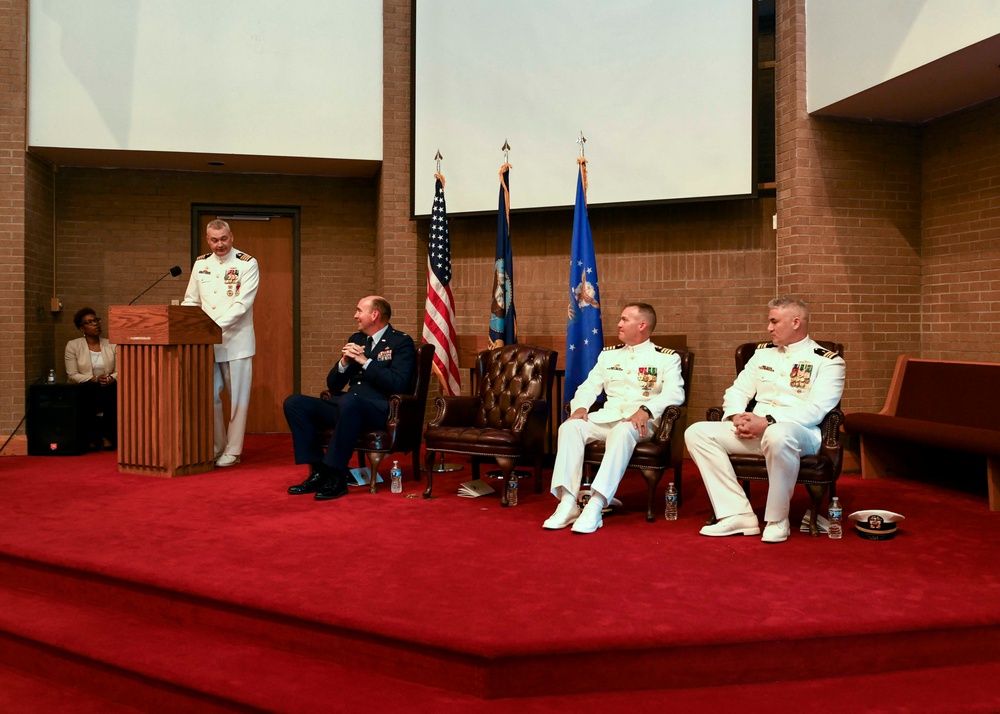 U.S. Navy Capt. Andrew Peterson Retires