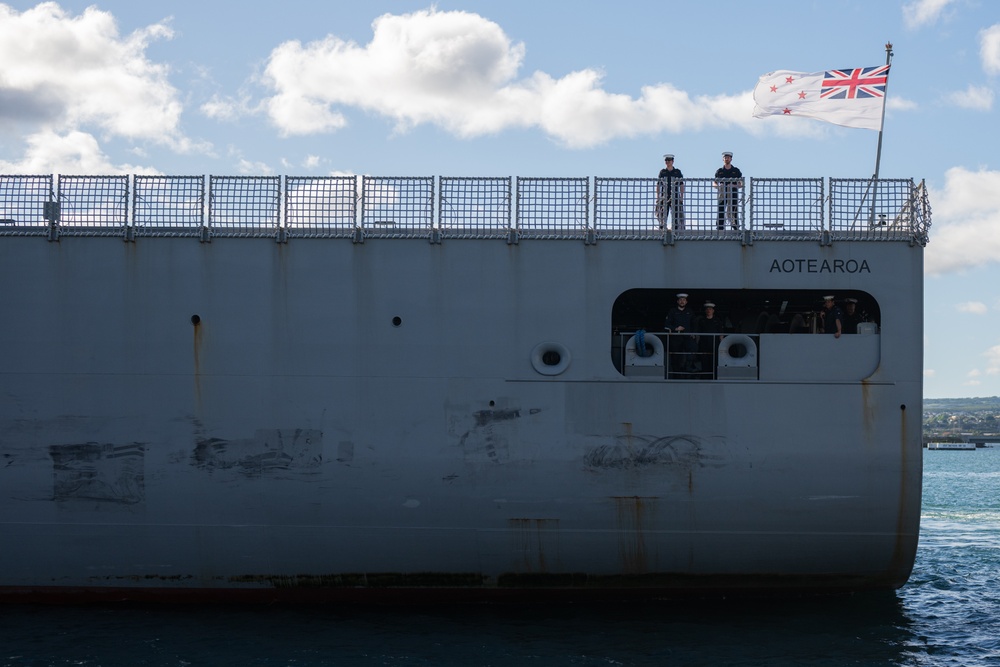 HMNZS Aotearoa Arrives for RIMPAC 2024