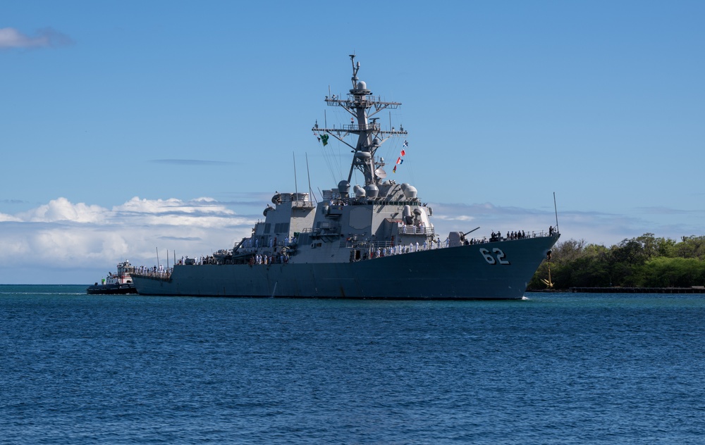 USS Fitzgerald Arrives at JBPHH for RIMPAC 2024