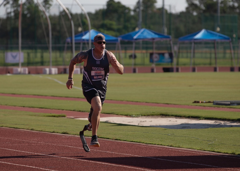 Sgt. 1st Class Brant Ireland Sprints During 2024 DoD Warrior Games