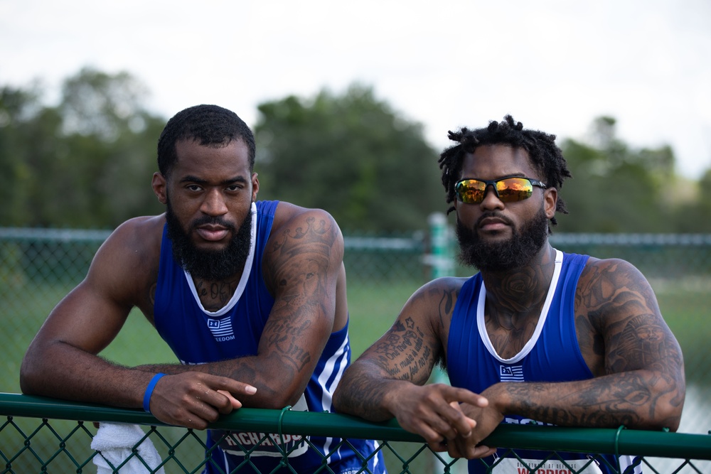 Senior Airmen James Richards and Jordan Jones Pose During 2024 DoD Warrior Games