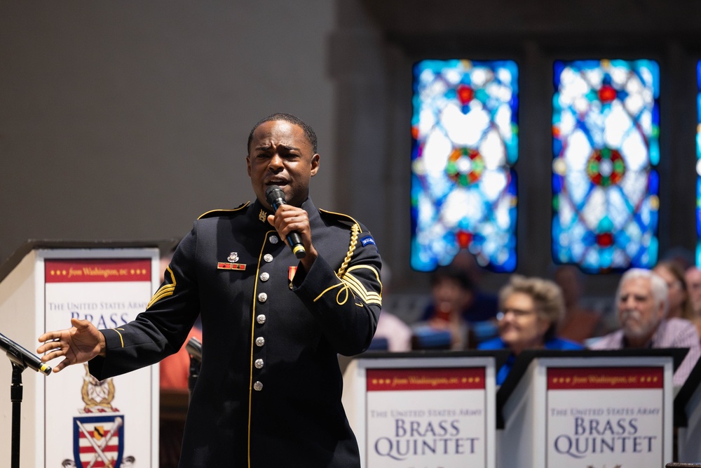 The U.S. Army Chorus and Brass Quintet perform special Memorial Day concert for the Dallas community