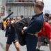 Sailors aboard the USS Howard participate in a sea contamination exercise in the East China Sea