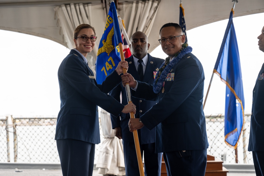 747th Cyberspace Squadron Change of Command