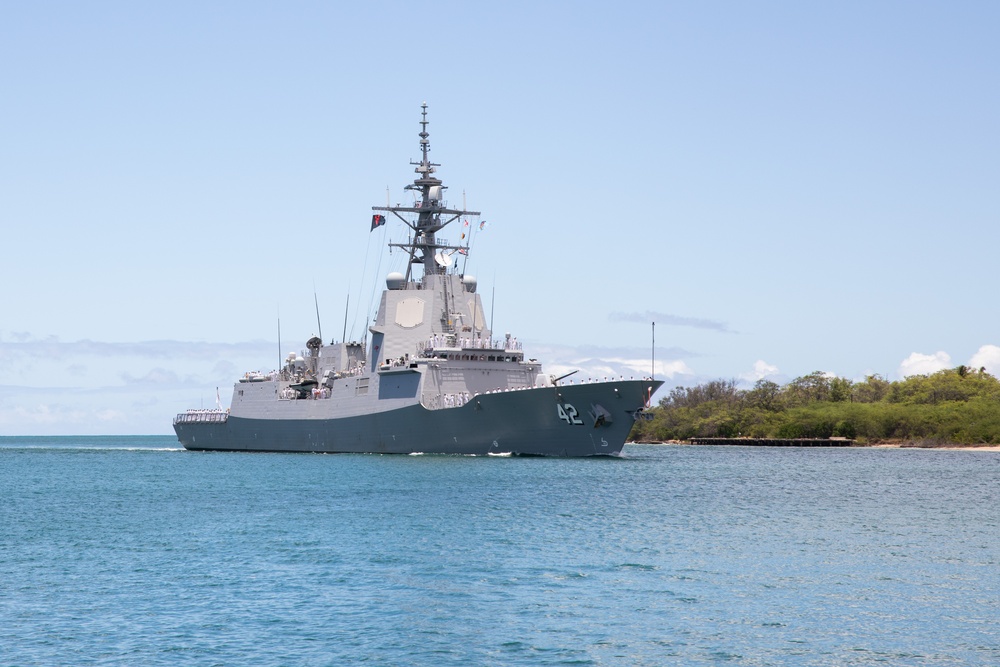 HMAS Sydney Arrives at Pearl Harbor for RIMPAC 2024