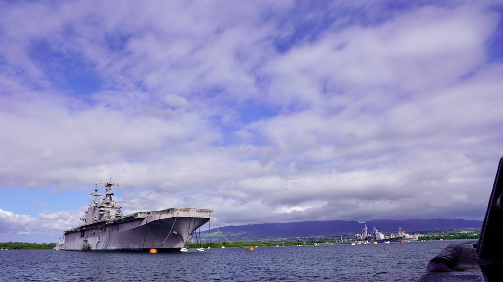 Decommissioned USS Peleliu Moored