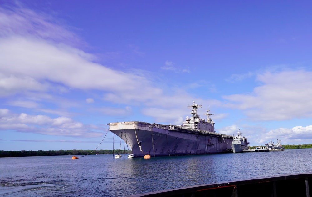 Decommissioned USS Peleliu Moored